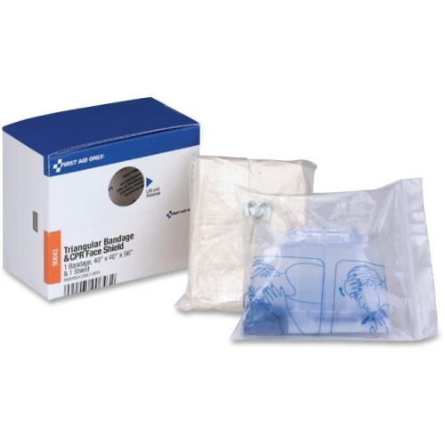 SC Refill Triangular Bandage-CPR Face Shield Set - Blue