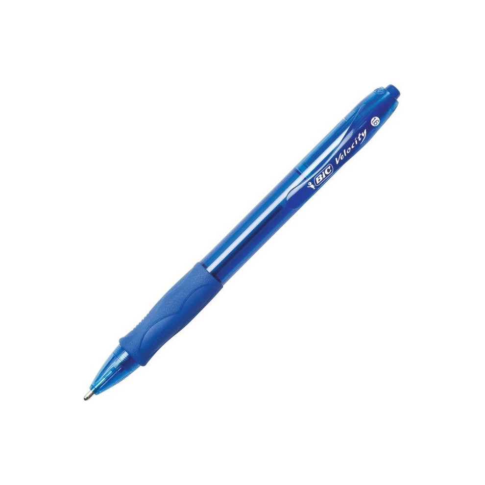 BIC BICVLGB361BE 1.6 mm Velocity Ballpoint Pen Bold Point Type - Count Box 36, Blue