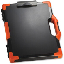 Officemate Scatola Portadocumenti con Clip, Formato Lettera/Legale, Nero e Arancione (83326)