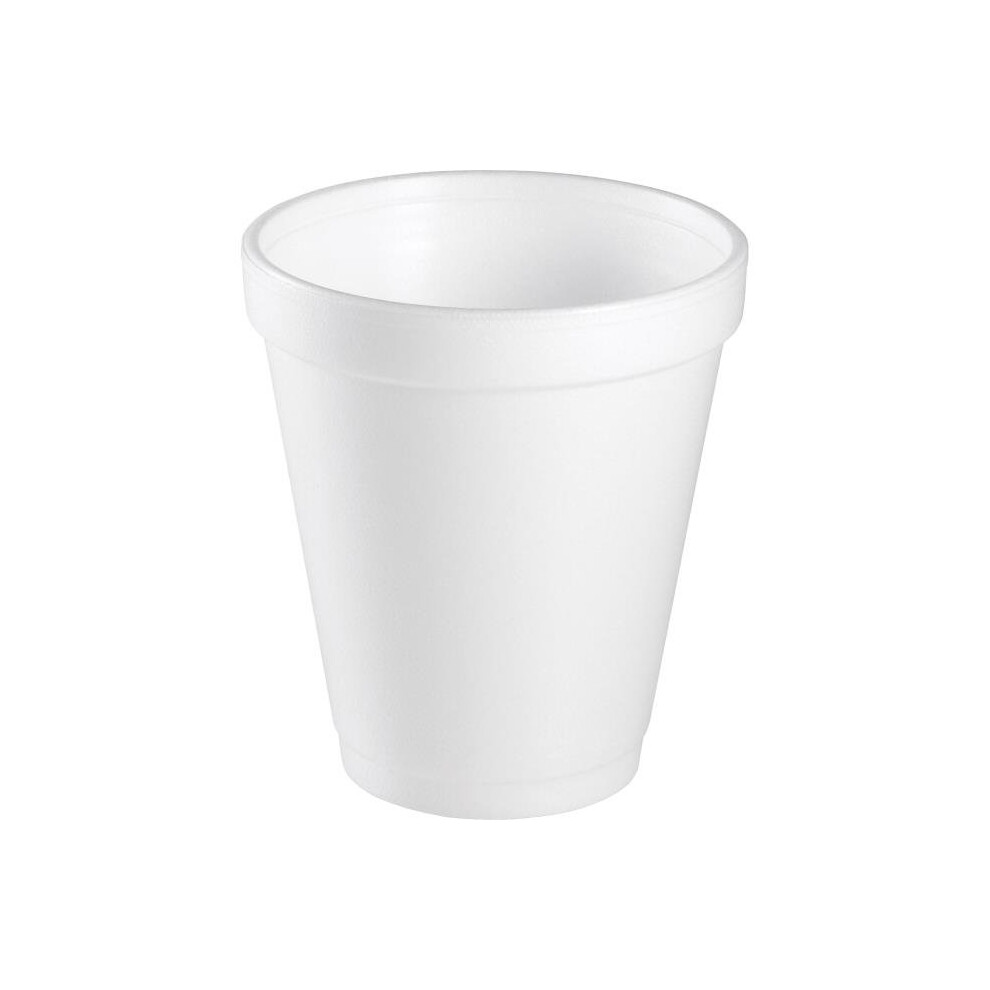 Dart Container DCC8J8CT 8 oz Insulated Foam Drinking Cups, White -1000 Count
