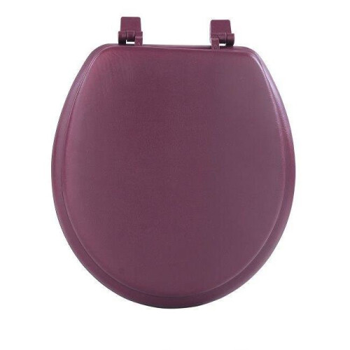 Fantasia Burgundy Soft Standard Vinyl Toilet Seat, 17 in.