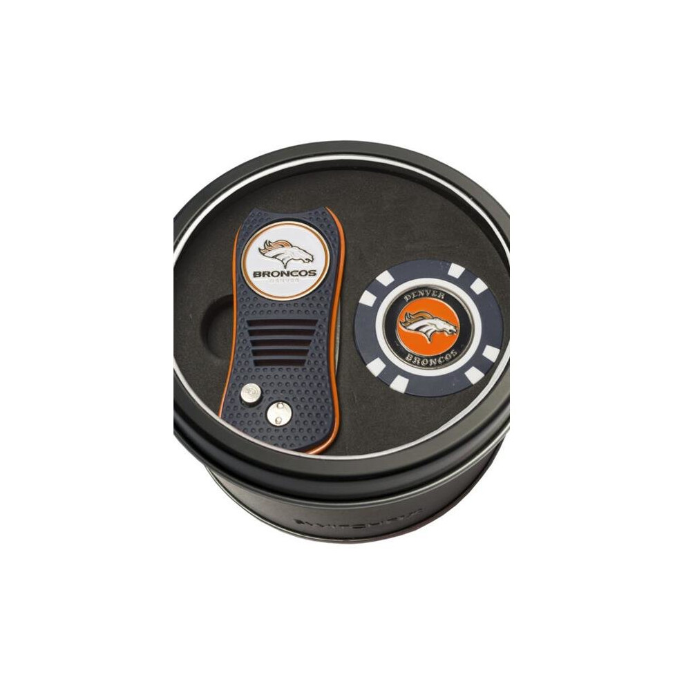 Photos - Golf Team  637556308535 Denver Broncos Tin Set - Switchfix,  Chip 30853