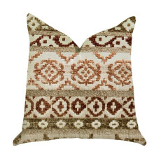Arabesque Shades of Brown Luxury Throw Pillow, 20 x 36 in. King