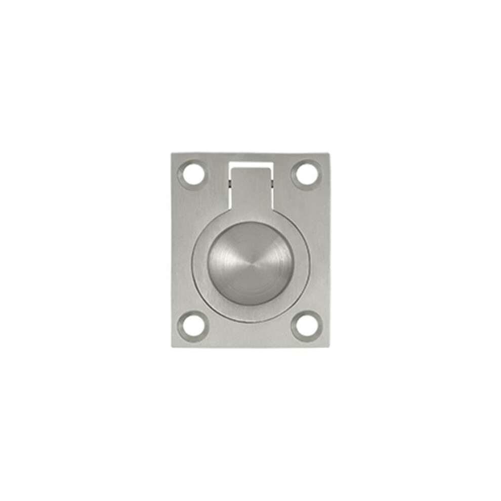 1.75 X 1.37 In. Flush Ring Pull, Satin Nickel - Solid 753153388098