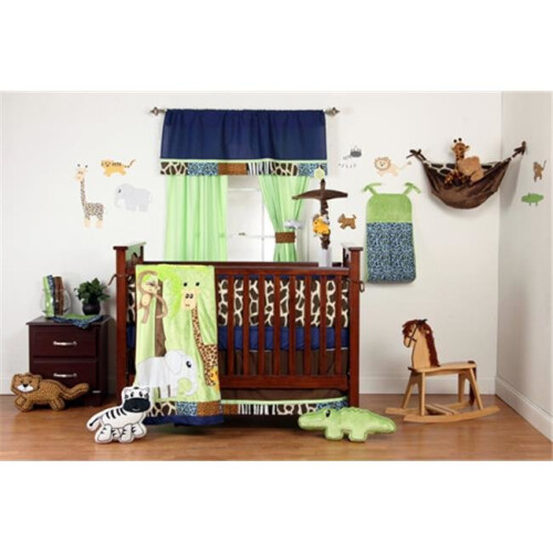 Jazzie Jungle Boy 4-Piece Crib Bedding Set