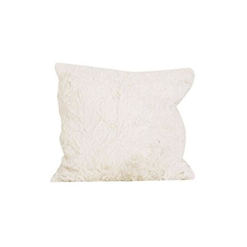 Cotton Designs Dot Faux Fur Decor Pillow, Raspberry