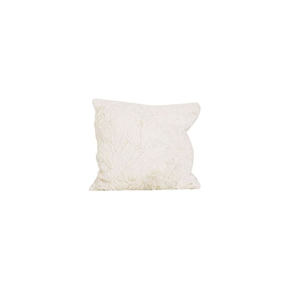 Cotton Designs Dot Faux Fur Decor Pillow, Raspberry Made4mansions