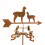 Alpaca & Baby Weathervane with Roof Mount 1