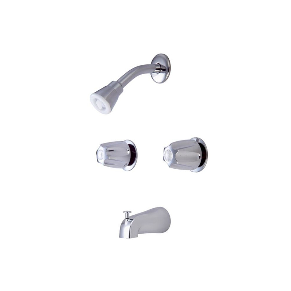 Two Handles Tub-Shower Faucet - Polished Chrome Finish 661541540907