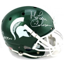 RDB Holdings & Consulting CTBL-021769 Morten Anderson Signed Michigan State Spartans Schutt, Full Size Replica Helmet Go Green