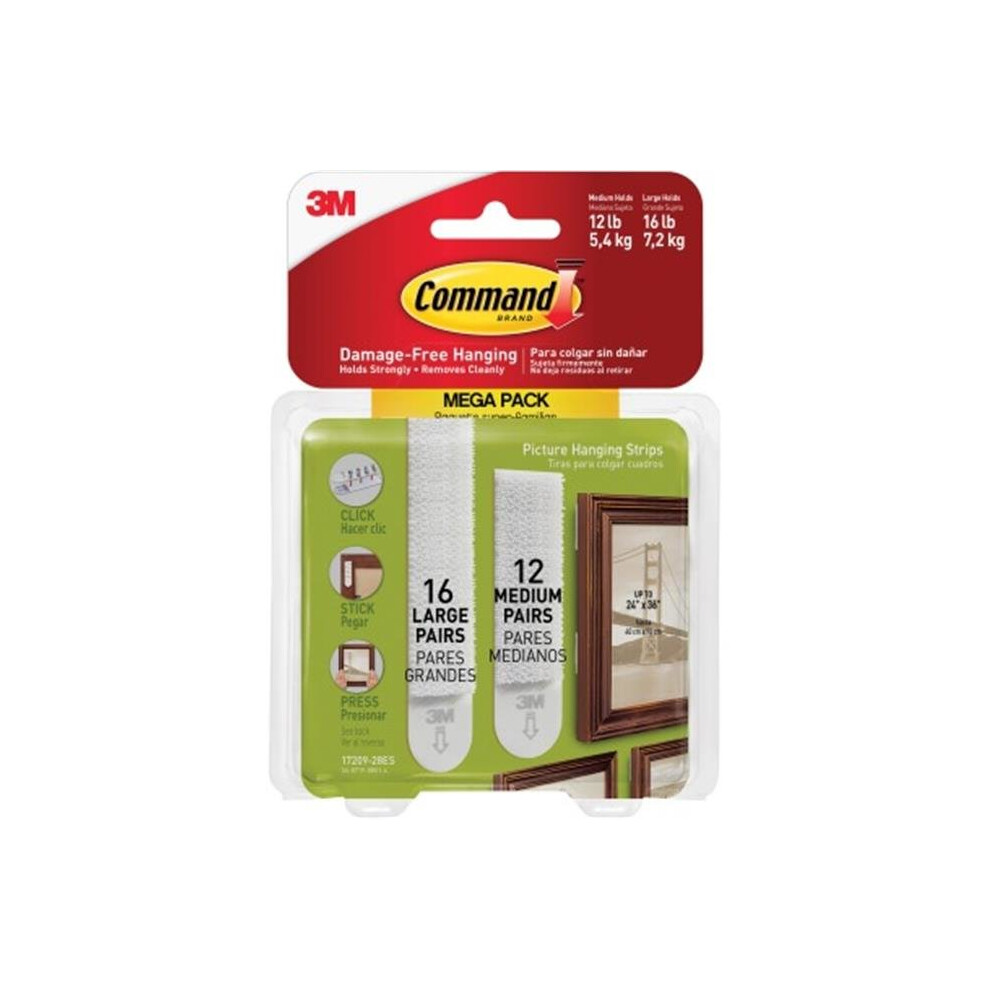 Photos - Other for Repair 3M MMM1720928ES Command Picture Hanging Strips Mega Pack, White 