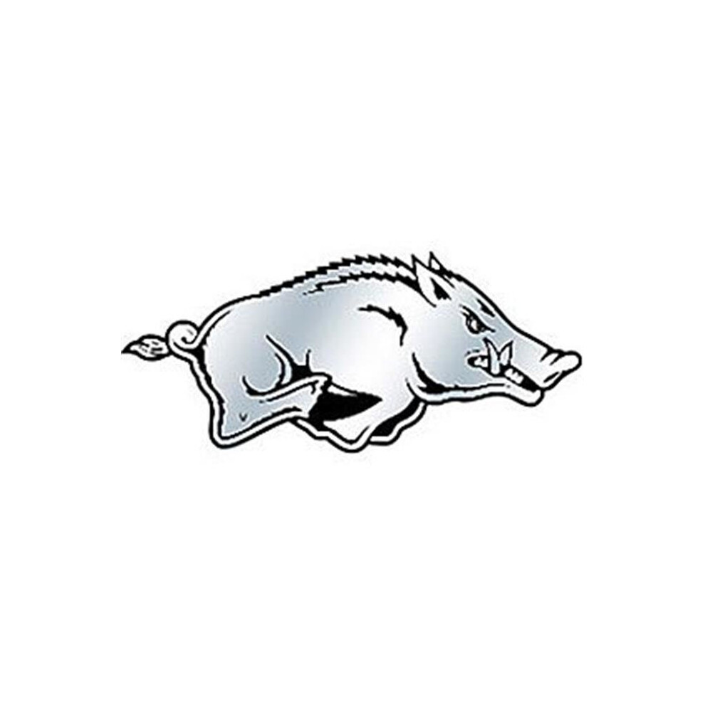 Arkansas Razorbacks Auto Emblem - Silver 654204109269