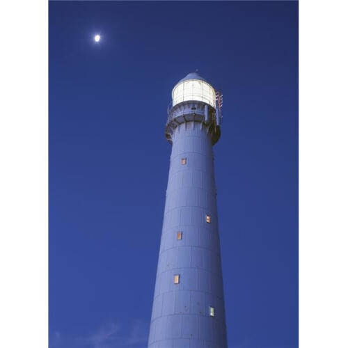 Moon Above Lighthouse At Dusk Poster Print, 26 x 36 - Large