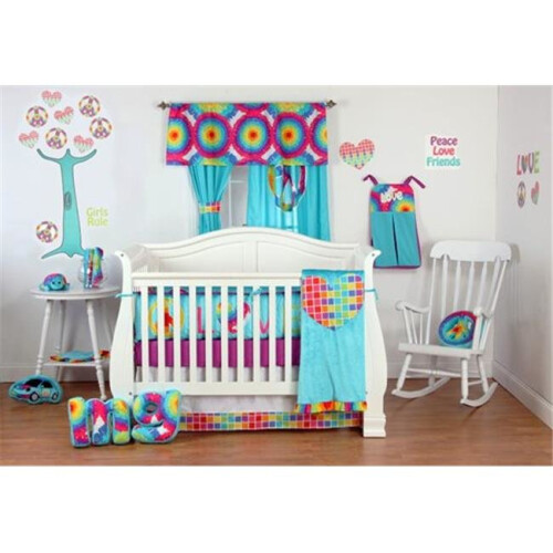 Terrific Tie Dye Infant 4 Piece Crib Bedding Set