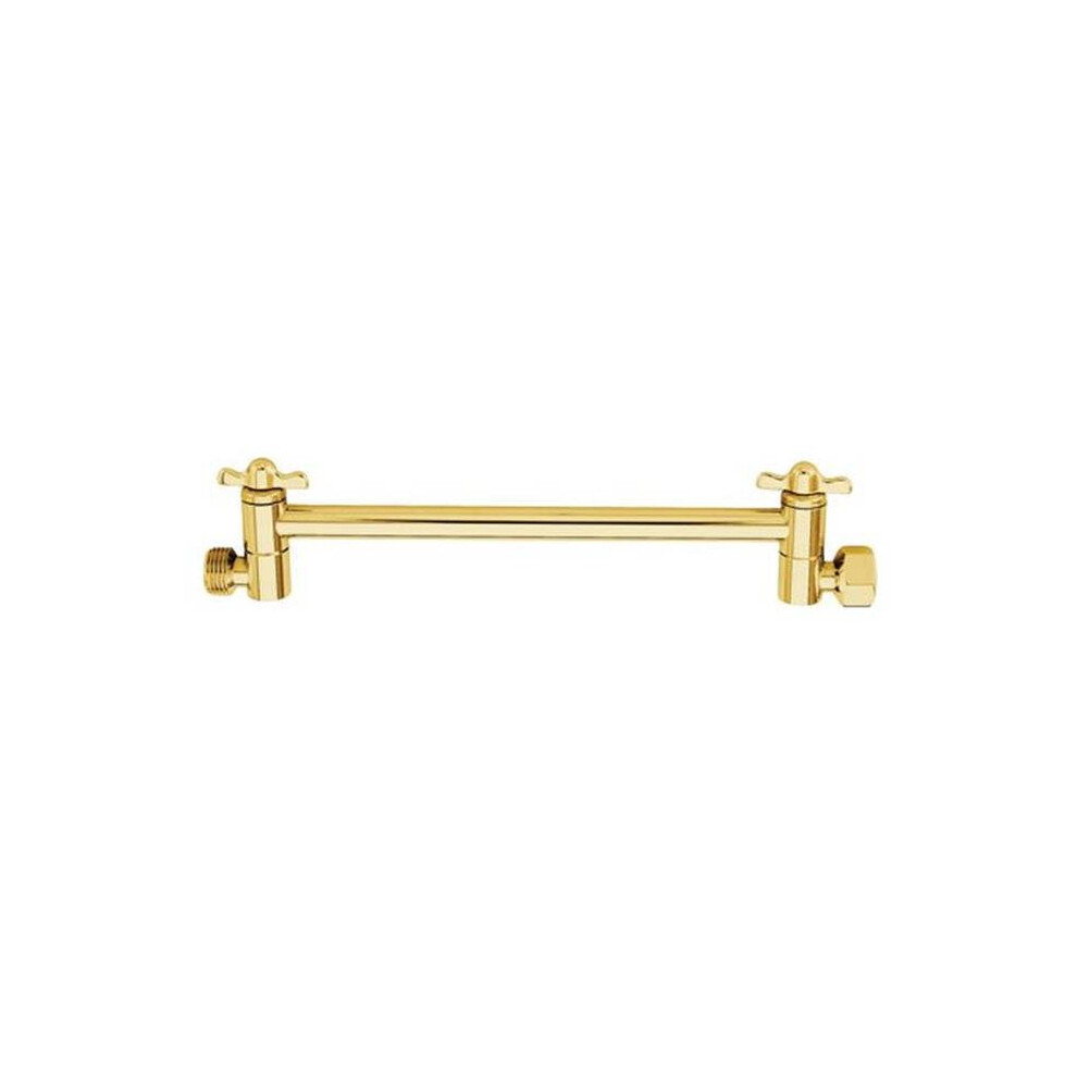 10 Inch Hi-Lo Shower Arm - Polished Brass Finish 654204371604