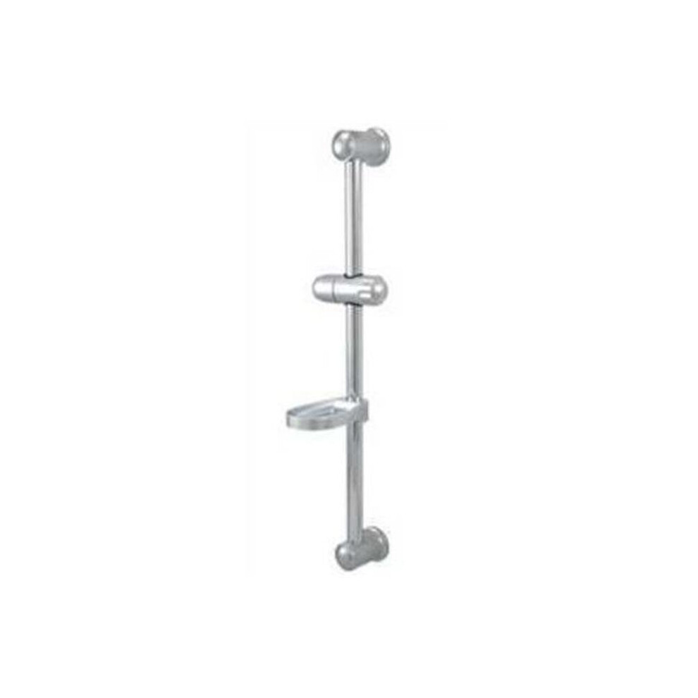 Furnorama 24 In.glide Bar With Acrylic Soap Dish And Hand Held Shower Satin Nickel