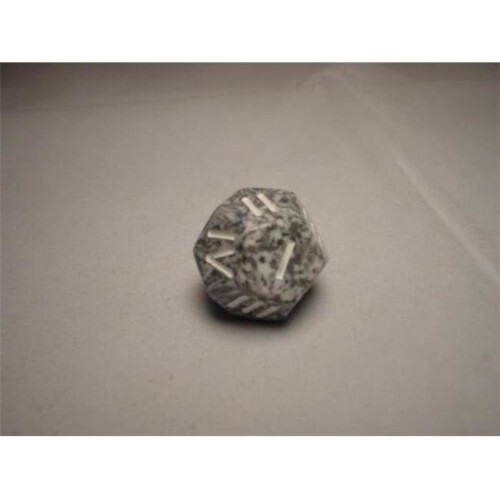 D4 Speckled Roman Numerals Dice, Granite
