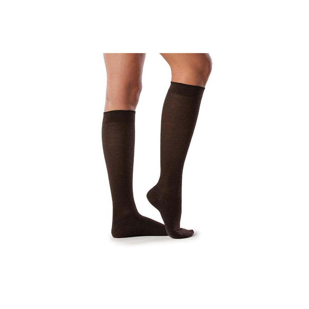 All Season Wool  15-20mmHg Womens Closed Toe, Calf Socks - Brown, Size A-image-OPC-PW85BF-NEW