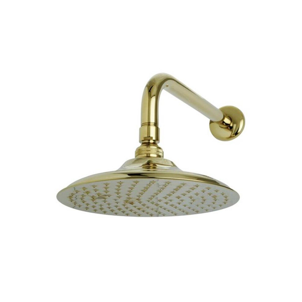 Victorian 8 In. Shower Head With 12 In. Shower Arm, Polished Brass 654204373936