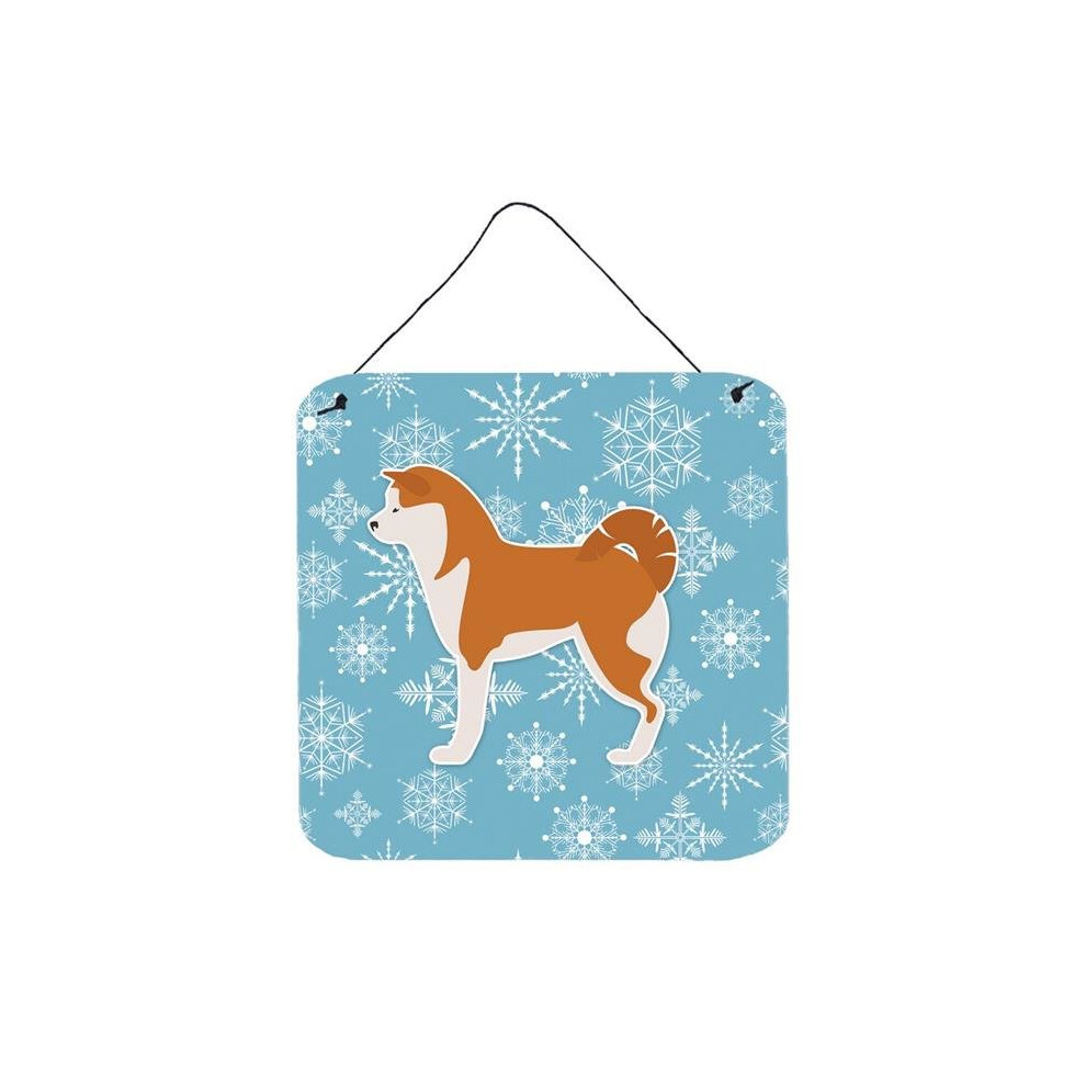 Comfortcreator Winter Snowflake Akita Wall Or Door Hanging Prints