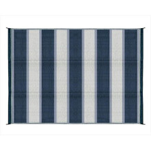 42871 6 x 9 Ft. Reversible Outdoor Mat-Blue Stripe