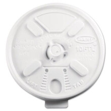 Lift Lock Plastic Hot Cup Lids, White - 10 oz