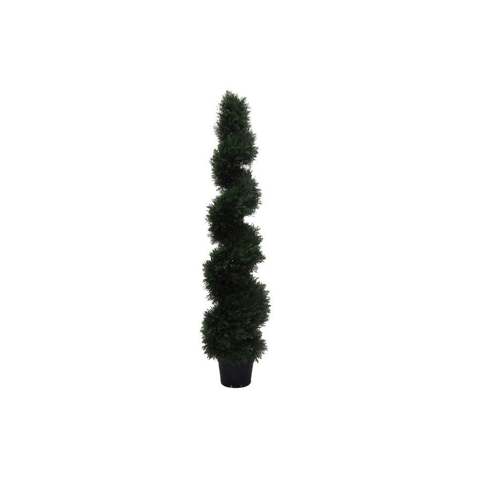 Dare2decor Uv Cedar Spiral Everyday Topiary On Pot - 5 Ft. 5Ft