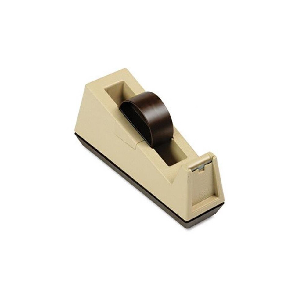 Heavy Duty Weighted Desktop Tape Dispenser 3 Core Plastic Putty/Brown 654204055221