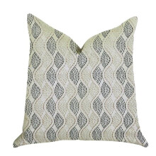 Enigma Twist Luxury Throw Pillow in Blue, Beige Colors, 20 x 36 in. King