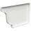 27006 White Aluminum Right Gutter Endcap - 5 In. 1