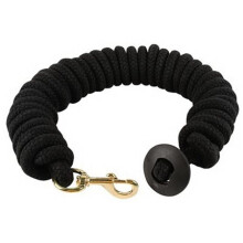 35-1915-BK 0.75 in. x 25 ft. Rounded Cotton Lunge Line, Black