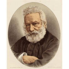 Victor Marie Hugo 1802-1885 French Poet Novelist & Dramatist From A Photograph by Mone pieceur Nadar Print, 13 x 17