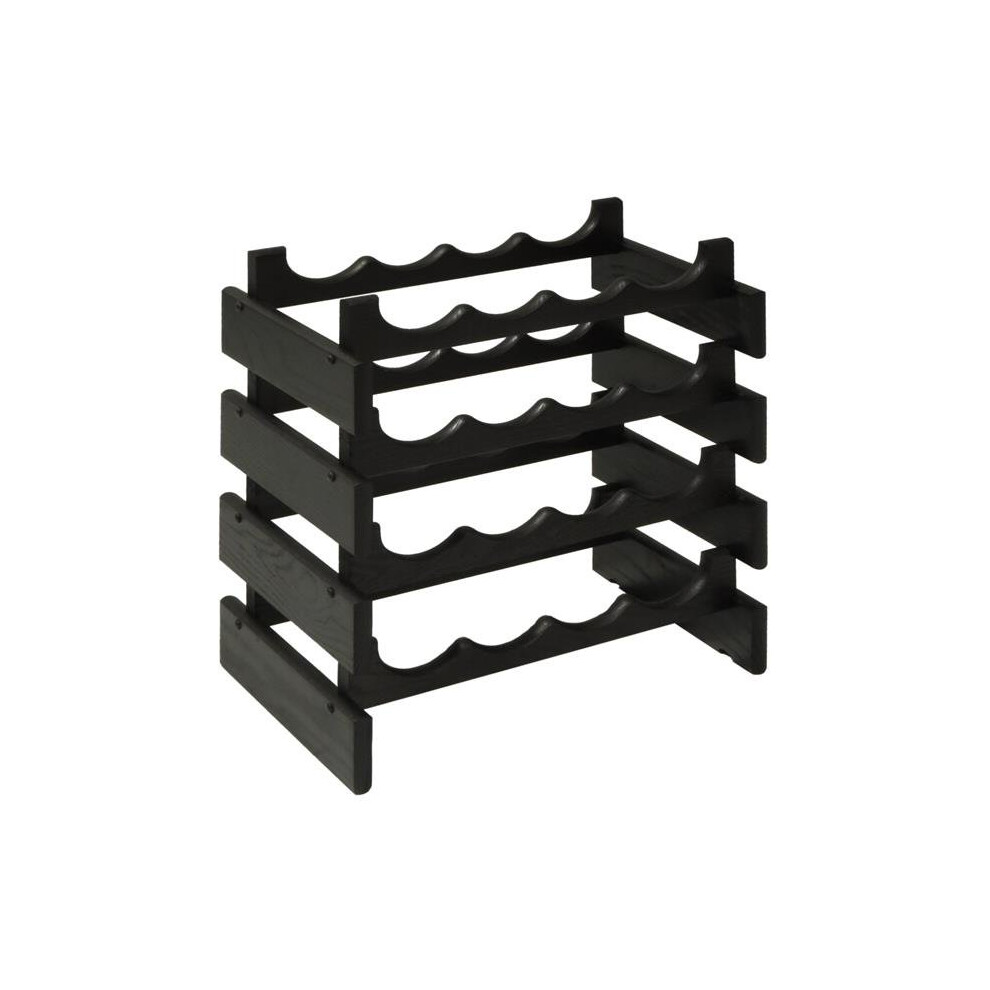 Wooden Mallet WR44BK 16 Bottle Dakota Wine Rack, Black-image-OPC-PW92PF-NEW