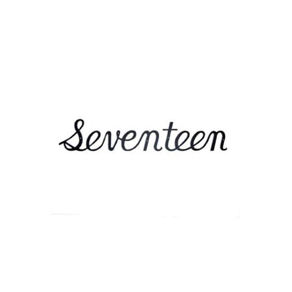 Garden Games Black Script Modern House Number Seventeen