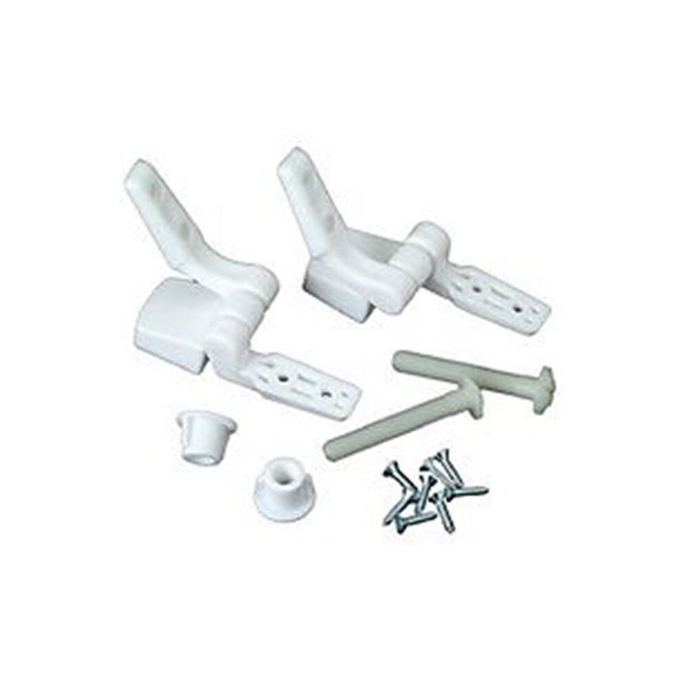 Master Plumber Plastic Toilet Seat Hinge, White 723902248324