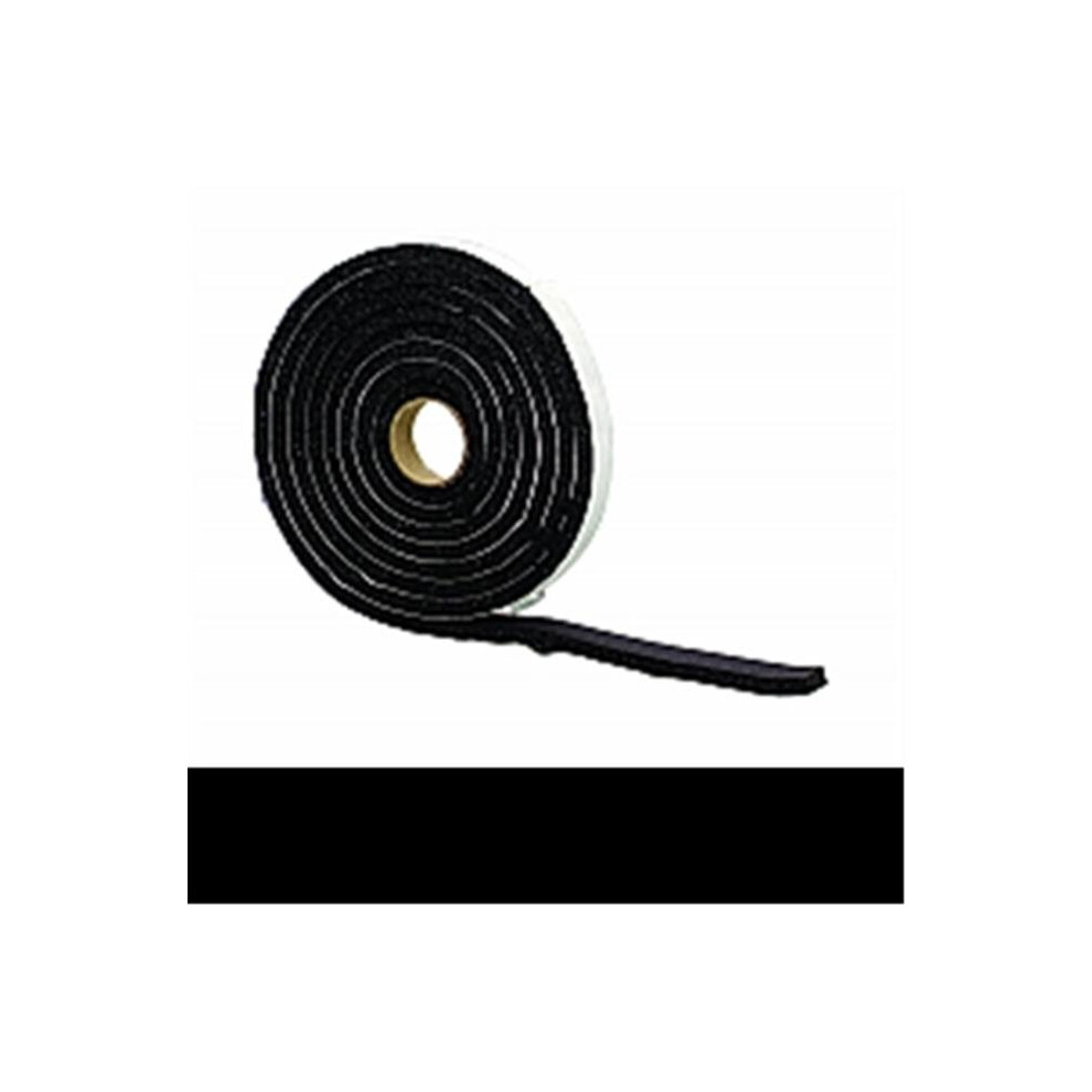 6577 0.25 In. X 0.5 In. X 10 Ft. Marine & Automotive Weatherstrip Closed Cell Tape Black 661541795536