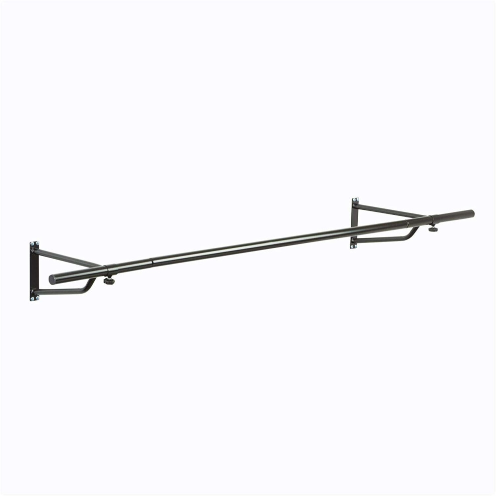 5ft Black Wall-Mounted Clothes Rail | Clothes Hanging Rail
