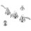 Three Handle Bidet Faucet with Brass Pop-up 1