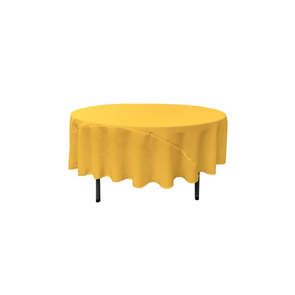 TCpop90R-YellowDrkP47 Polyester Poplin Tablecloth, Dark Yellow - 90 in. Round-image-OPC-PW9RH6-NEW