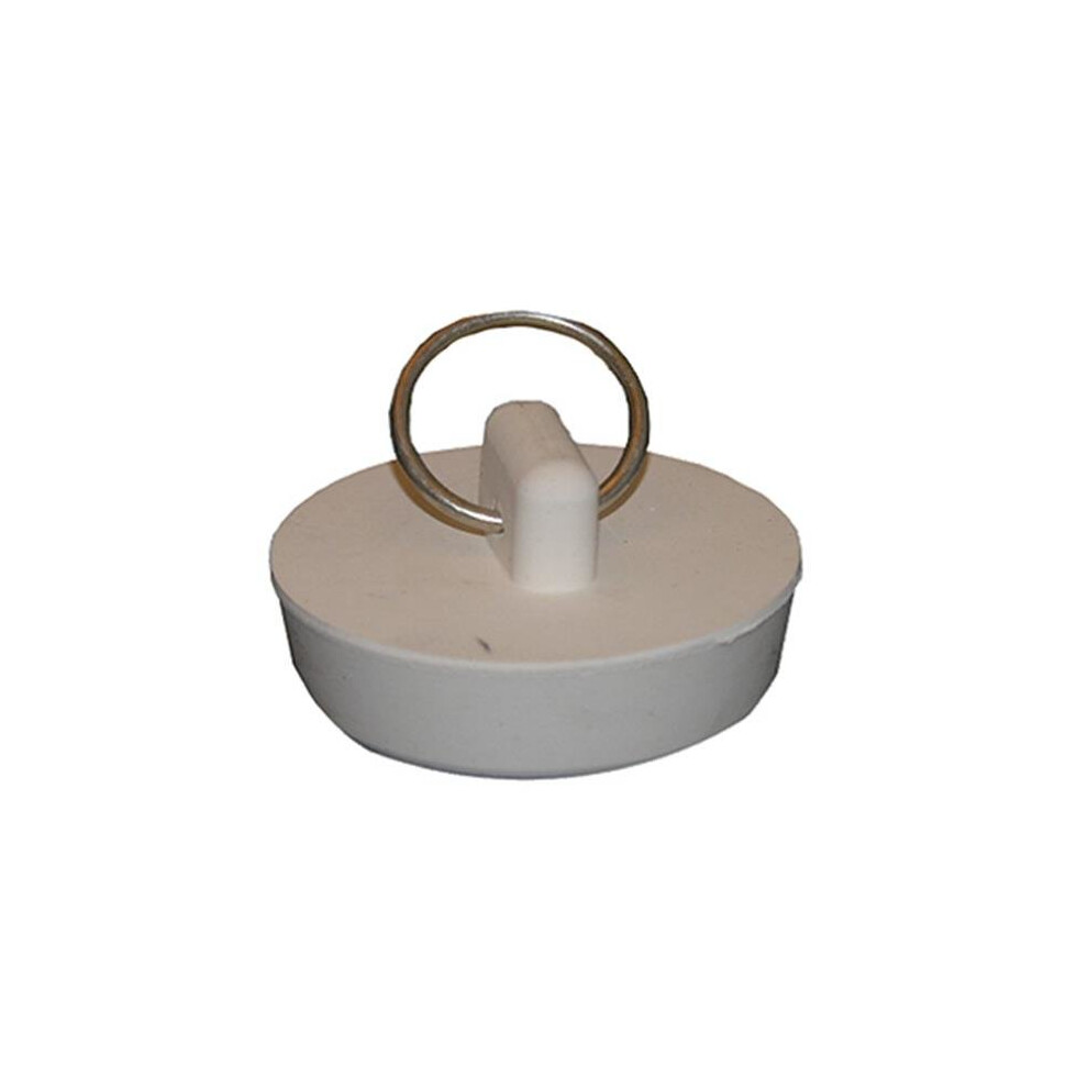 02-3209 White Hollow Rubber Sink Stopper - Pack Of 6 723902345733