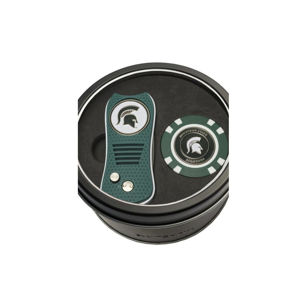 Photos - Golf Team 637556223531 Michigan State Spartans Tin Set - Switchfix, Chip 22353