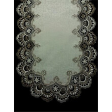 H8139-FF Cocoa Lace Round Doily, 24 in.