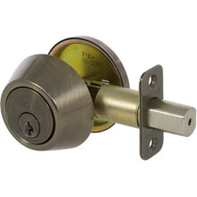 Single Cylinder Deadbolt Grade 3, Antique Brass