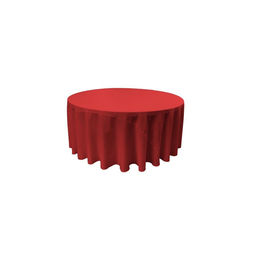 TCpop120R-RedP98 Polyester Poplin Tablecloth, Red - 120 in. Round-image-OPC-PWB9YP-NEW