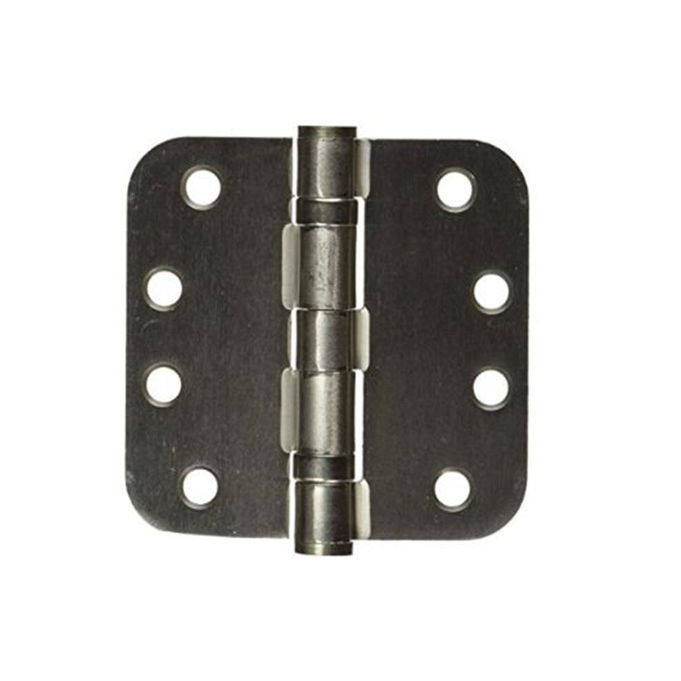 4 X 4 In. Ball Bearing Corners Mortise Hinge - Pair, 0.625 In Radius - Antique Nickel 746591451479