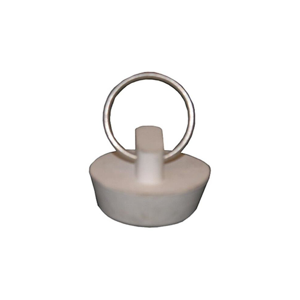 02-3201 White Hollow Rubber Sink Stopper - Pack Of 6 723902344316