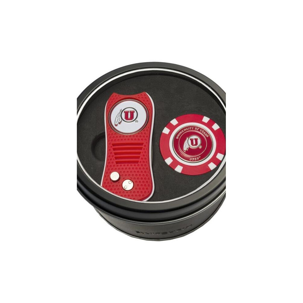 Photos - Golf Team  637556805539 Utah Utes Tin Set - Switchfix,  Chip 80553