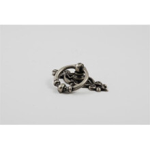 Cabinet Ring Pull with Backplate, Aged Pewter