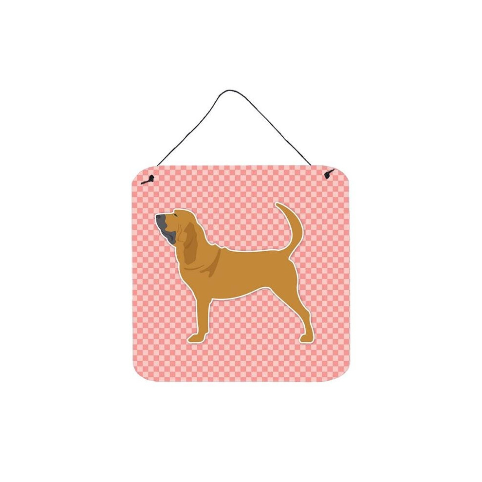 Comfortcreator Bloodhound Checkerboard Pink Wall Or Door Hanging Prints