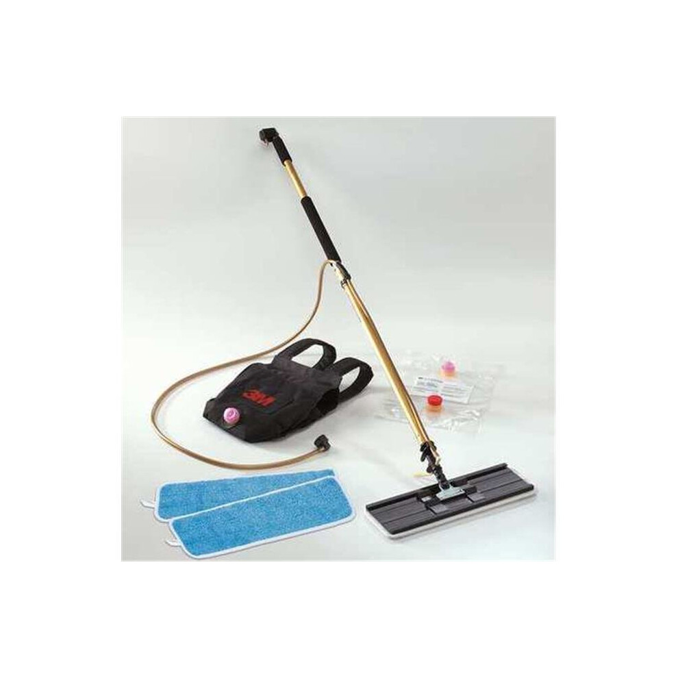 3M 55433 18 in. Pad & 43- 63 in. Handle - Easy Shine Applicator Kit with Backpack, Gold & Black